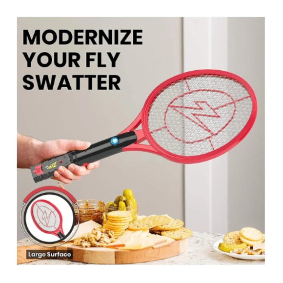 Zap It! Bug Zapper Rechargeable Racket, 4,000 Volt, USB Charging Cable, 2 Pack ( - Picture 4 of 8